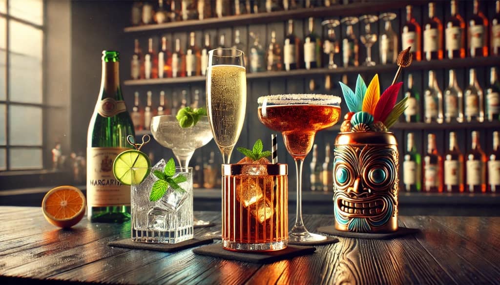 Сocktail glassware types