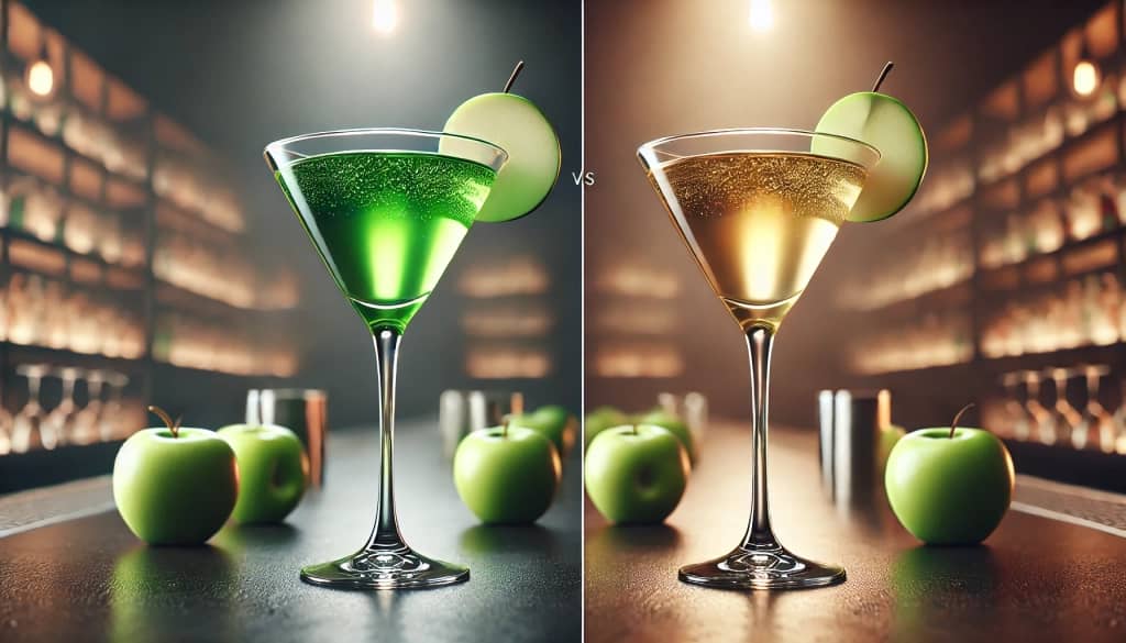 Appletini vs. Apple Martini cocktail