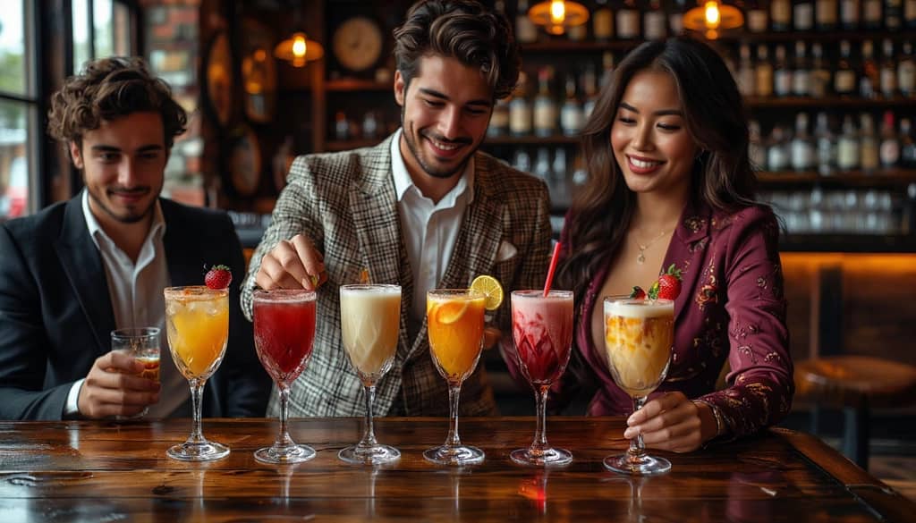 People with sweet coctails