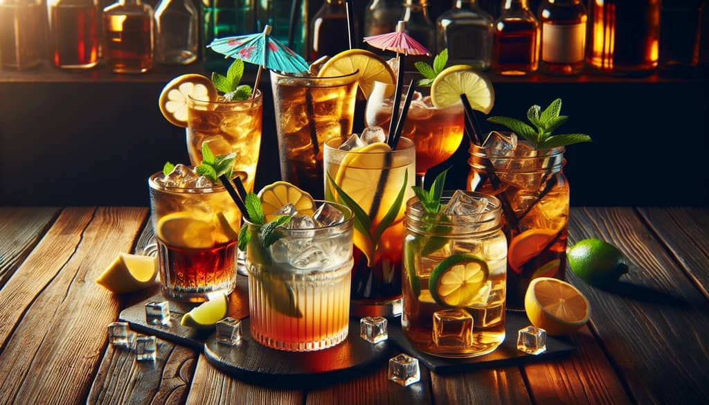 A refreshing selection of rum and lemonade cocktails for any occasion.