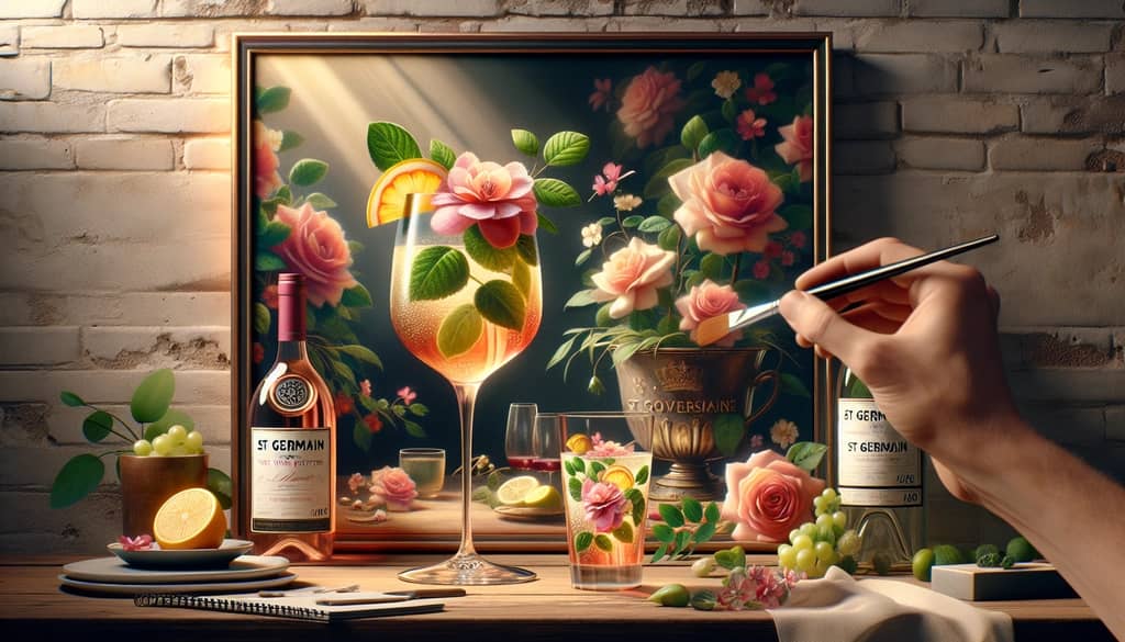 A refreshing St Germain wine spritzer showcasing its floral elegance
