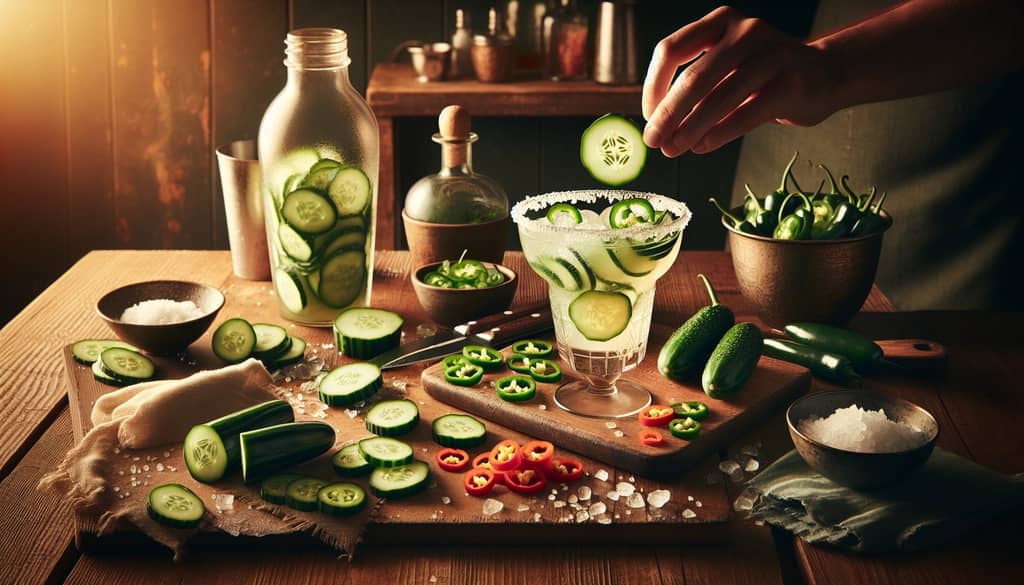 A step-by-step guide to crafting a Cucumber Jalapeño Margarita