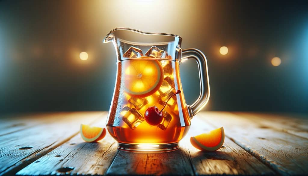 Amaretto Stone Sour Cocktail, serviert in einem großen Krug