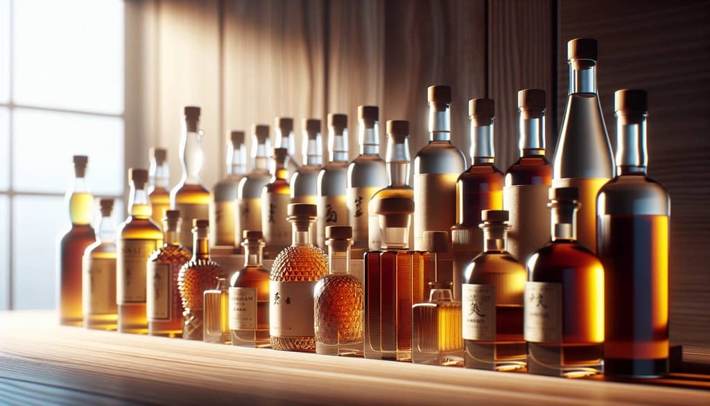 variety of artisanal spirits used in modern mixology
