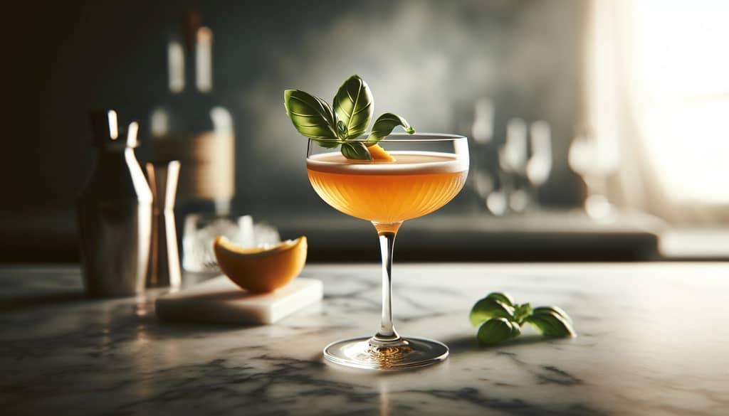 asian-inspired cocktail with mixed sweet and savory elements