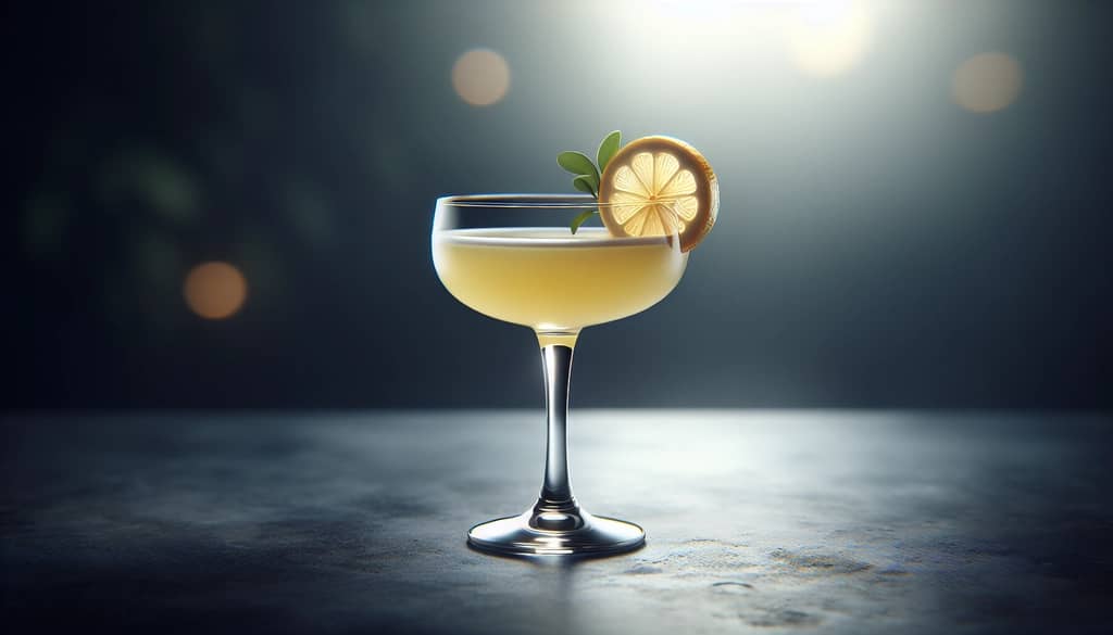 Cocktail lấy cảm hứng Châu Á với trang trí yuzu trong ly coupe