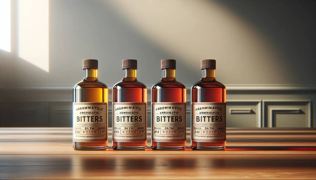 assorted bottles of aromatic bitters