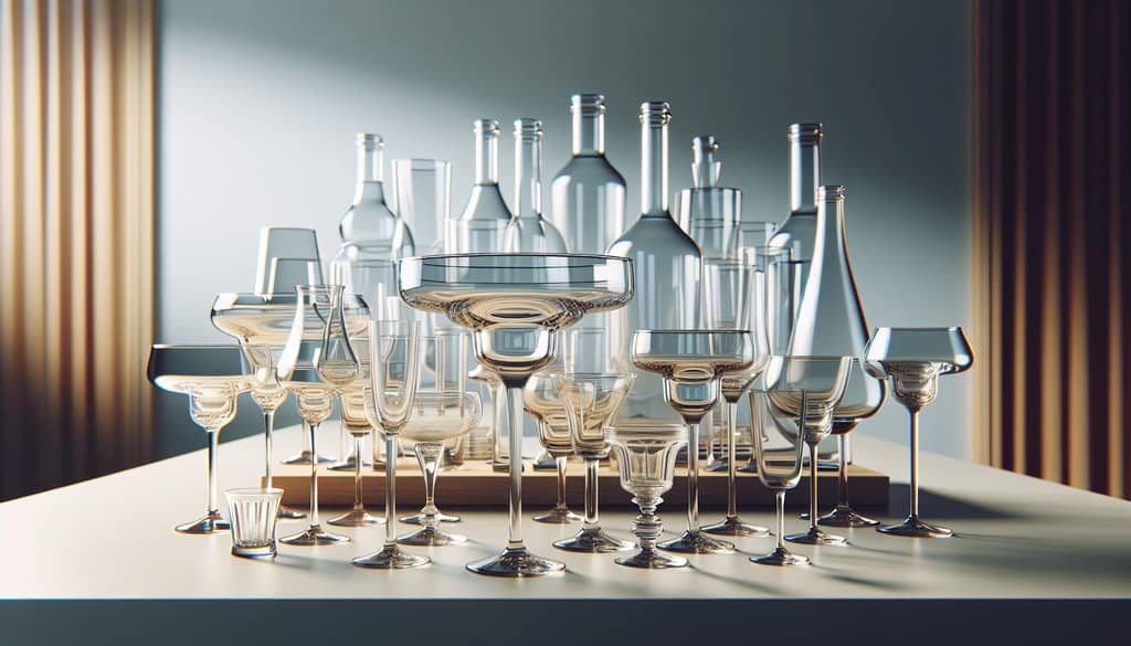 Assortment of margarita glasses for different uses
