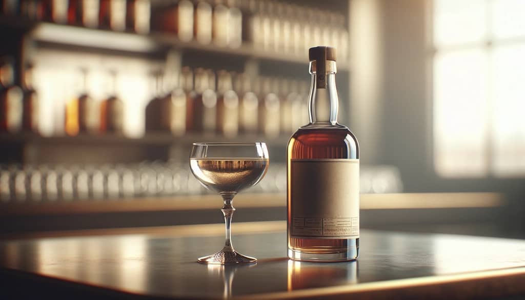 aged rum bottle for old cuban cocktail