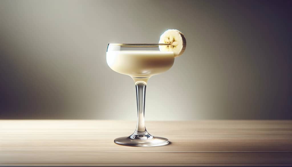 banana daiquiri with banana garnish