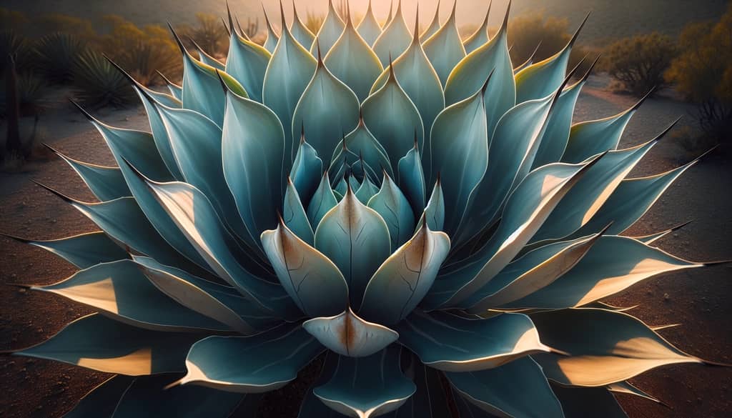 blue agave plant close-up
