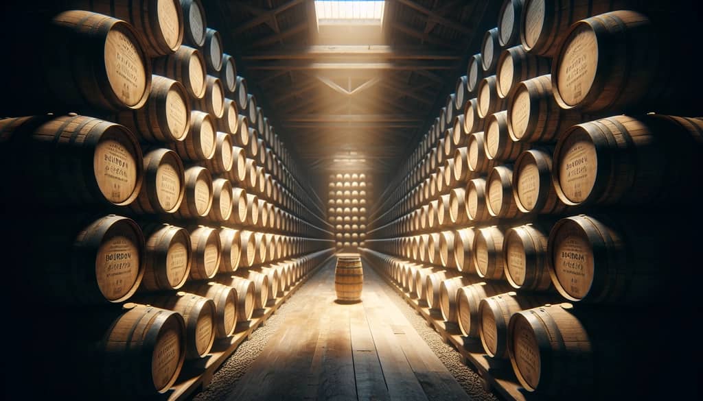 envejecimiento del bourbon en barriles de roble