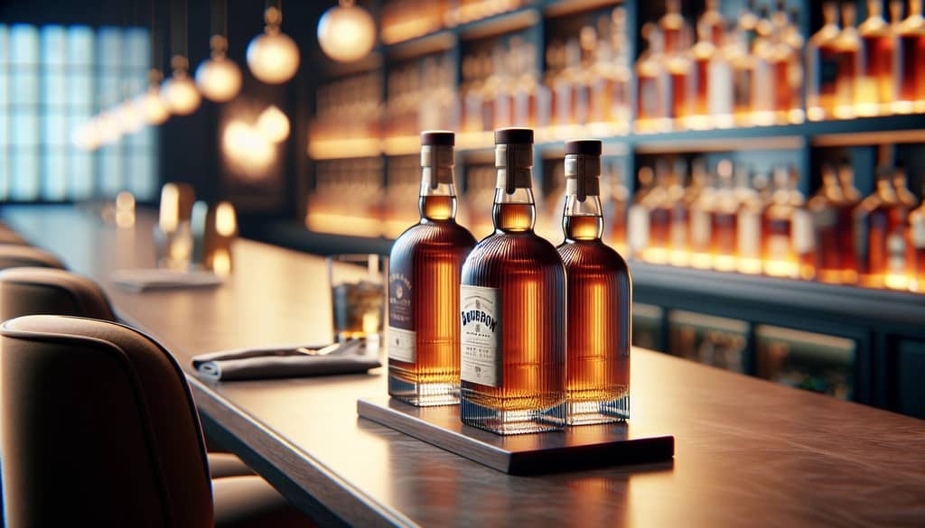 Bourbon bottle selection for Manhattan