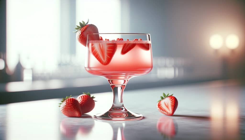 margarita à la fraise casamigos avec garniture à la fraise fraîche
