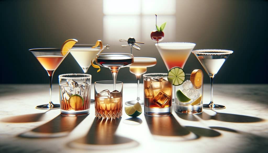 cocktail cổ điển trong ly thích hợp