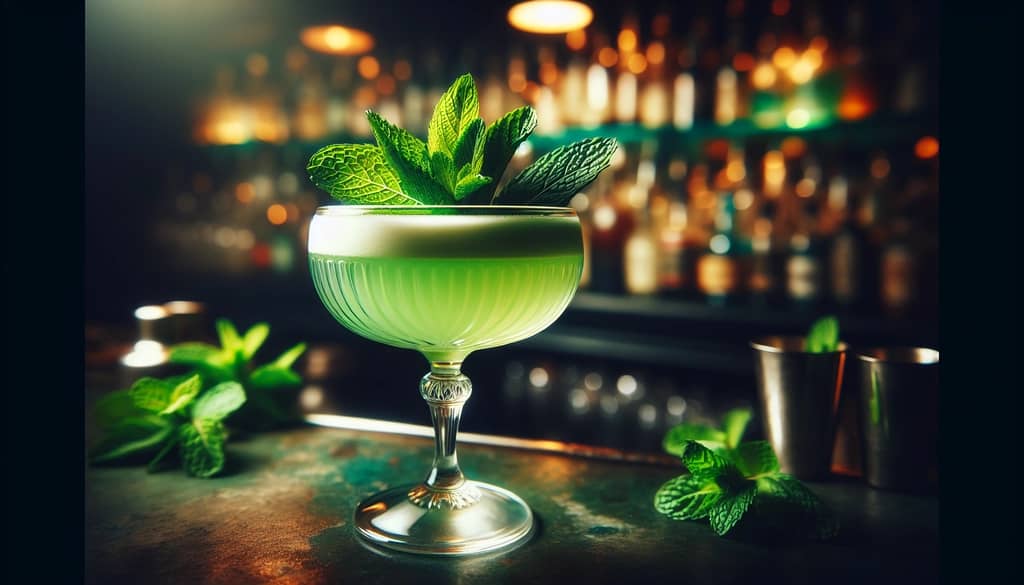 klassischer Grasshopper-Cocktail im Glas