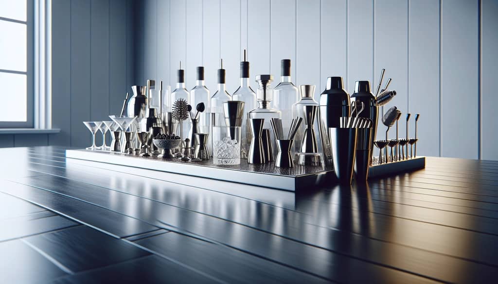 workshop bartending demonstration with tools