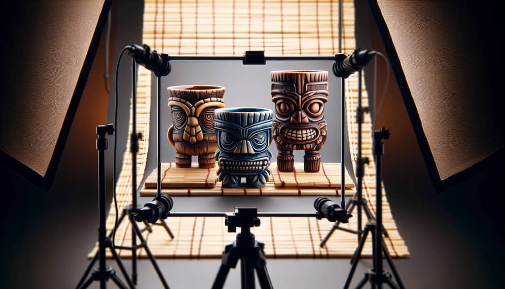 collection of tiki mugs different designs
