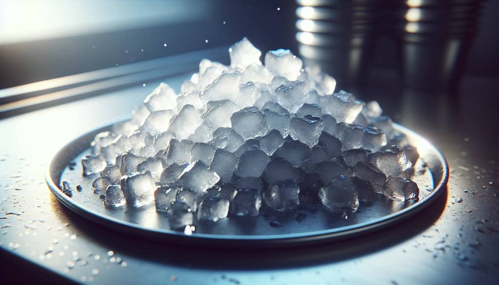 hielo triturado para cócteles mezclados