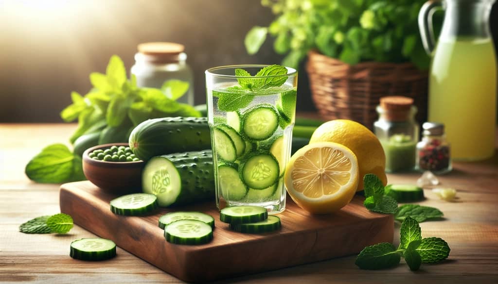 step-by-step mocktail cucumber preparation