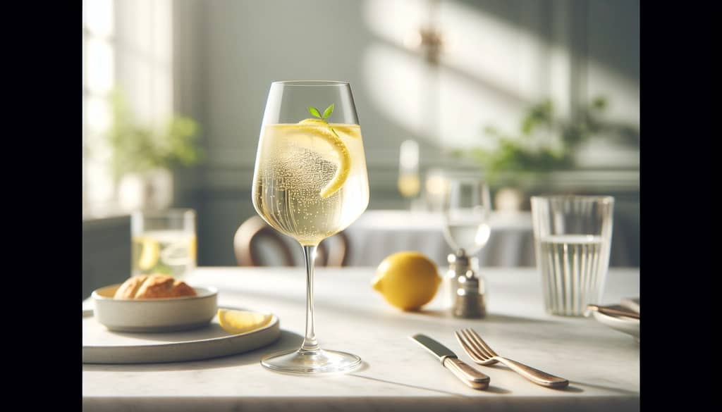cóctel spritz de flor de saúco para brunch