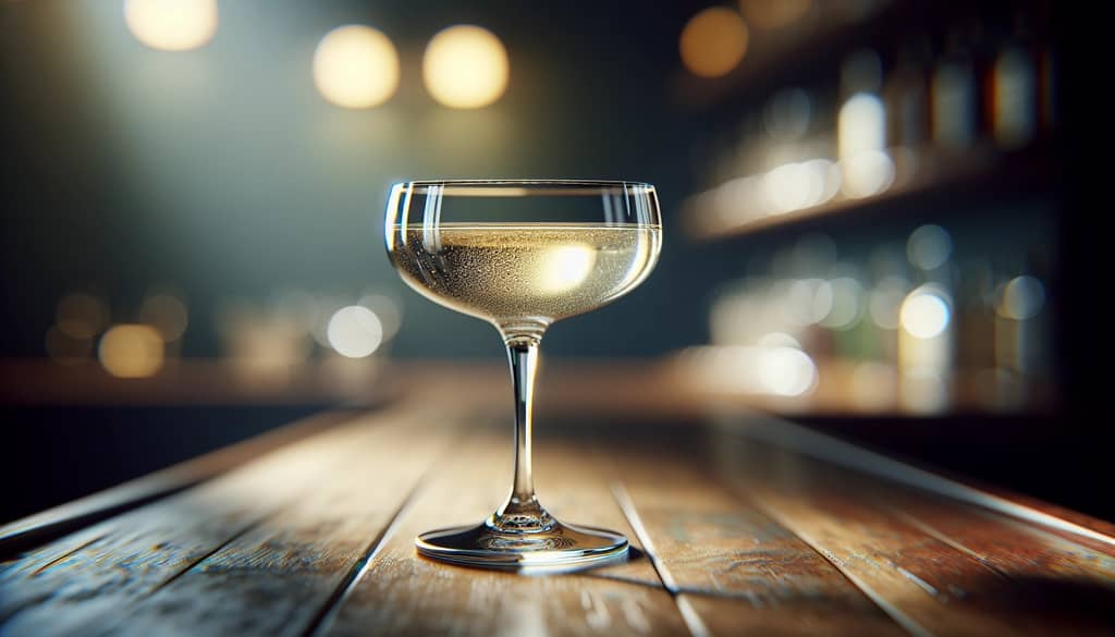 elegant coupe glass for new year's cocktail