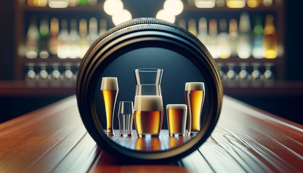 different types of beer glasses empty