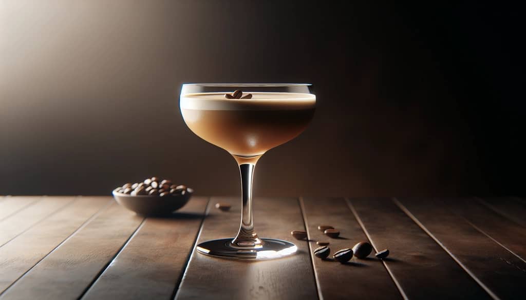 espresso martini with foam