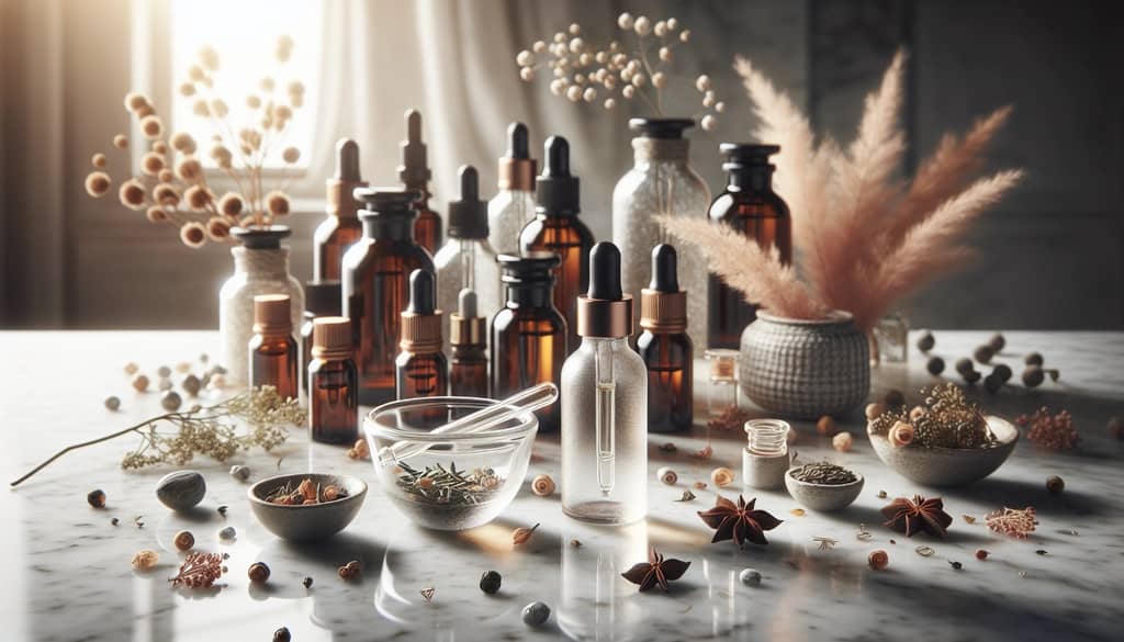 huiles essentielles et plantes botaniques pour parfum DIY