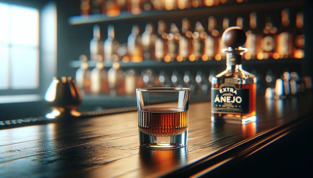 extra añejo tequila in a snifter glass