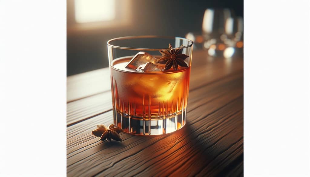 French Connection garnished with a star anise pod