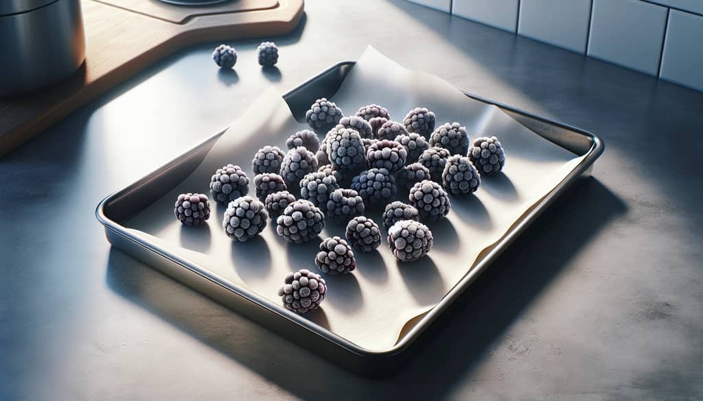 frozen blackberries ready for cocktails
