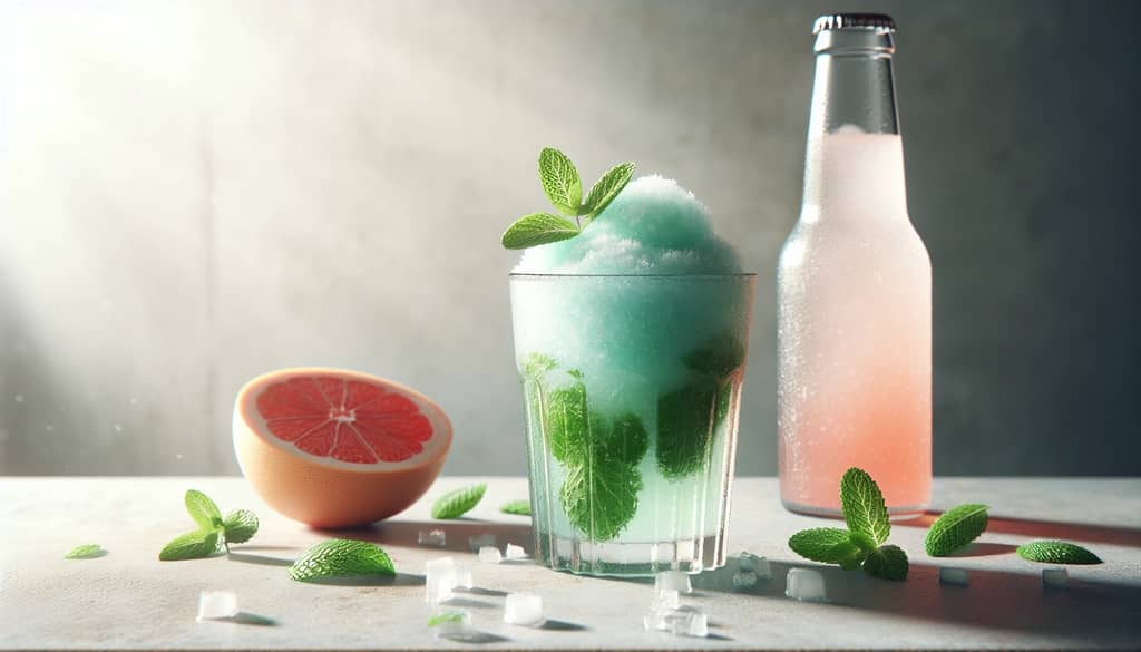 frozen mojito variations with colorful sodas