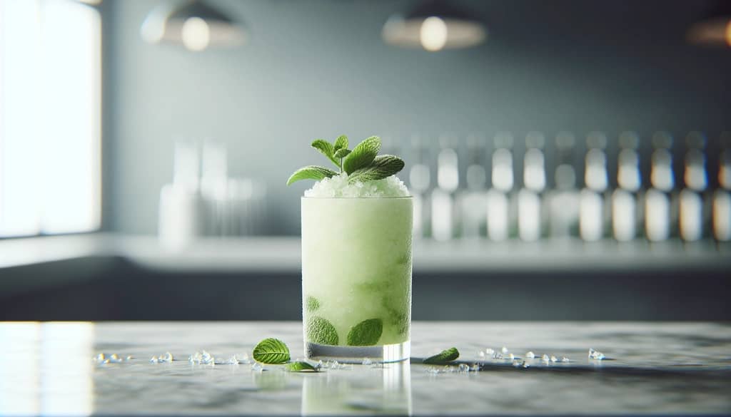 mojito beku dengan mint dan Sprite