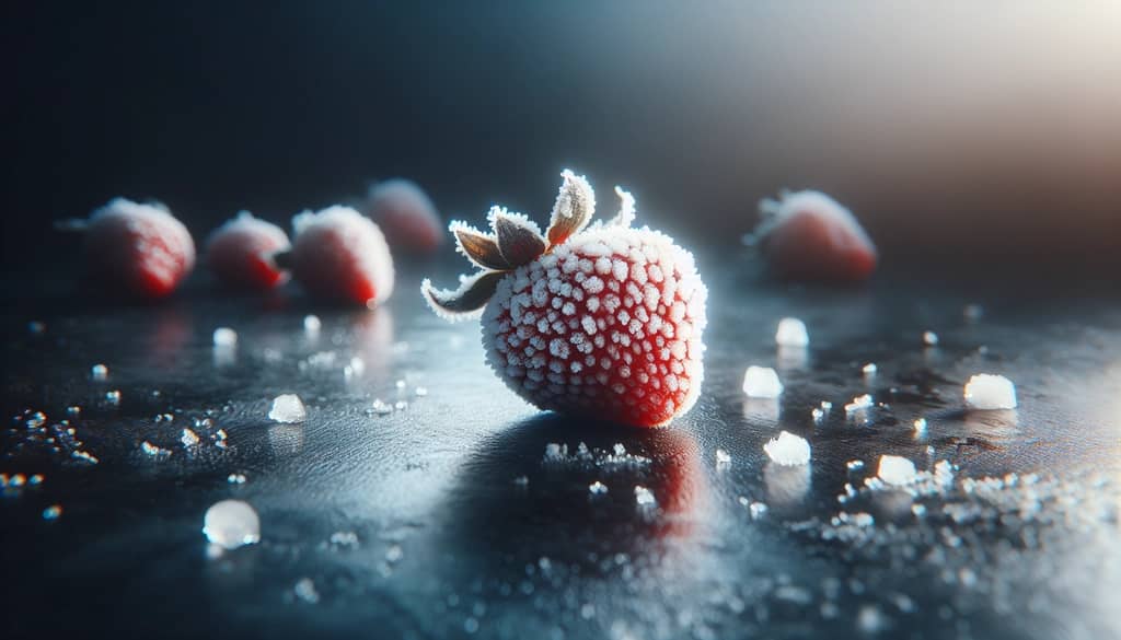 fresas congeladas listas para cócteles