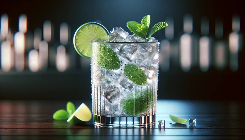gin gin mule finished drink garnish mint lime