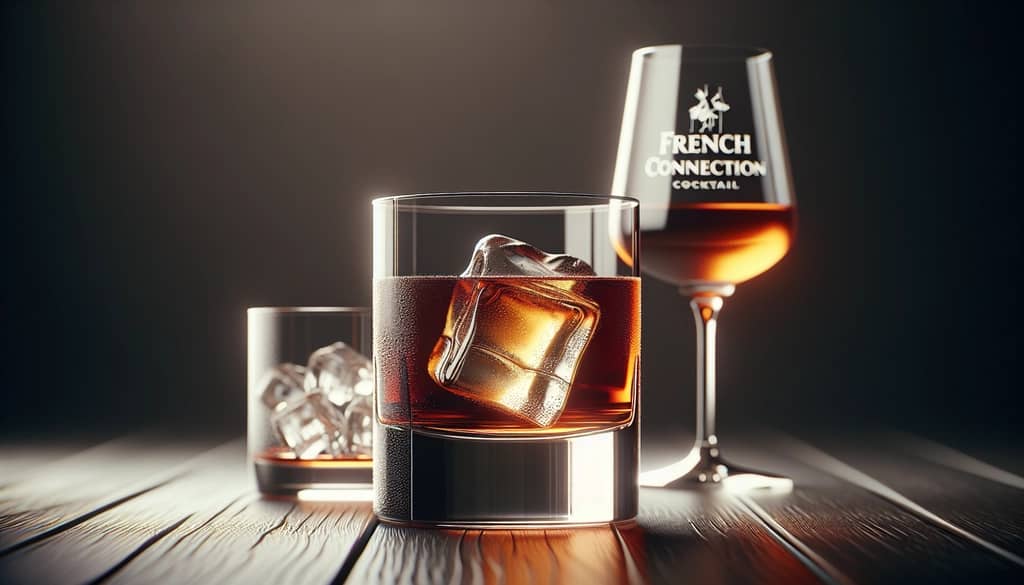 godfather cocktail in rocks glass beside french connection