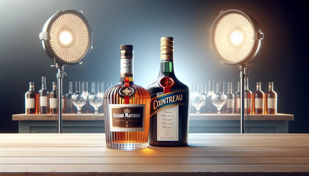 Bottles of Grand Marnier and Cointreau
