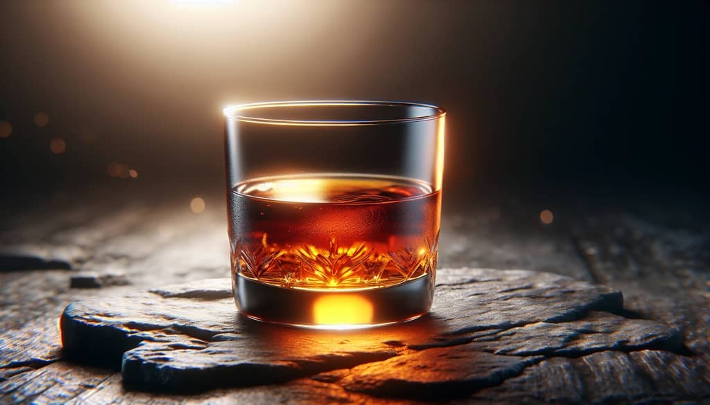 guatemalan aged rum in glass