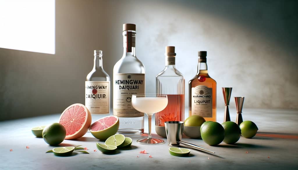 hemingway daiquiri kit with fresh lime and grapefruit