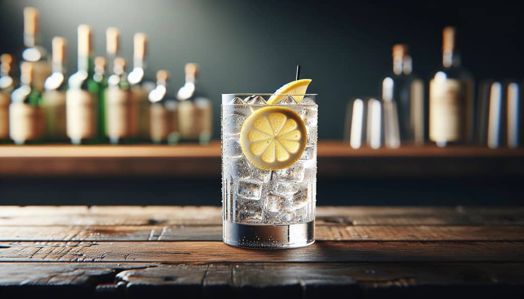đấm gin lịch sử trong ly Collins