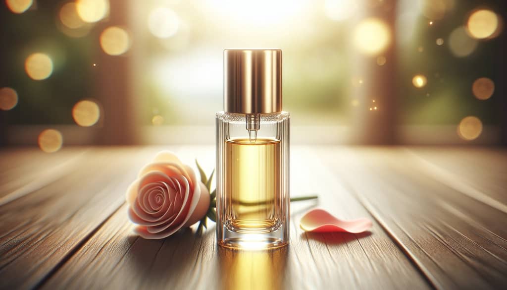homemade love potion perfume in clear roll-on bottle