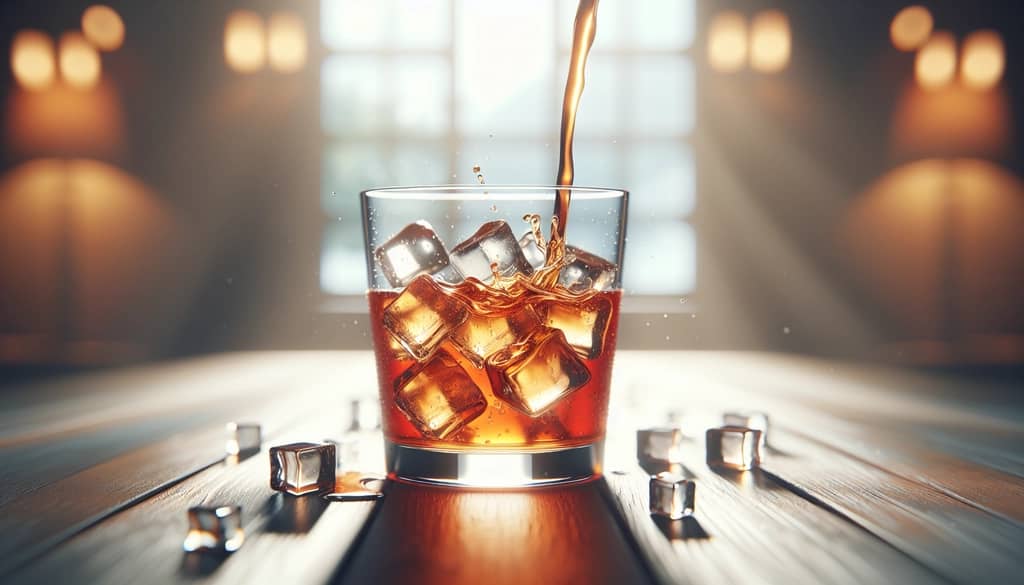 té helado sin alcohol con jarabe