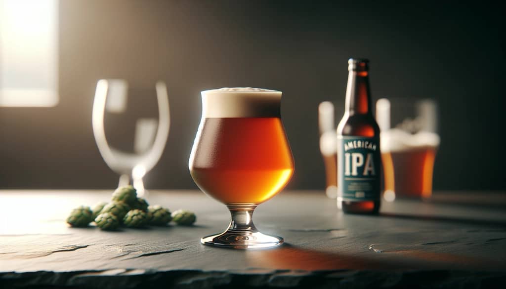 ipa beer in tulip glass
