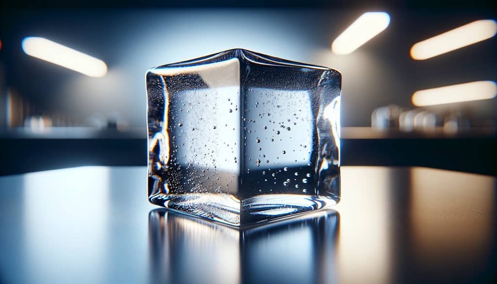 Large clear ice cubes for shaking cocktails