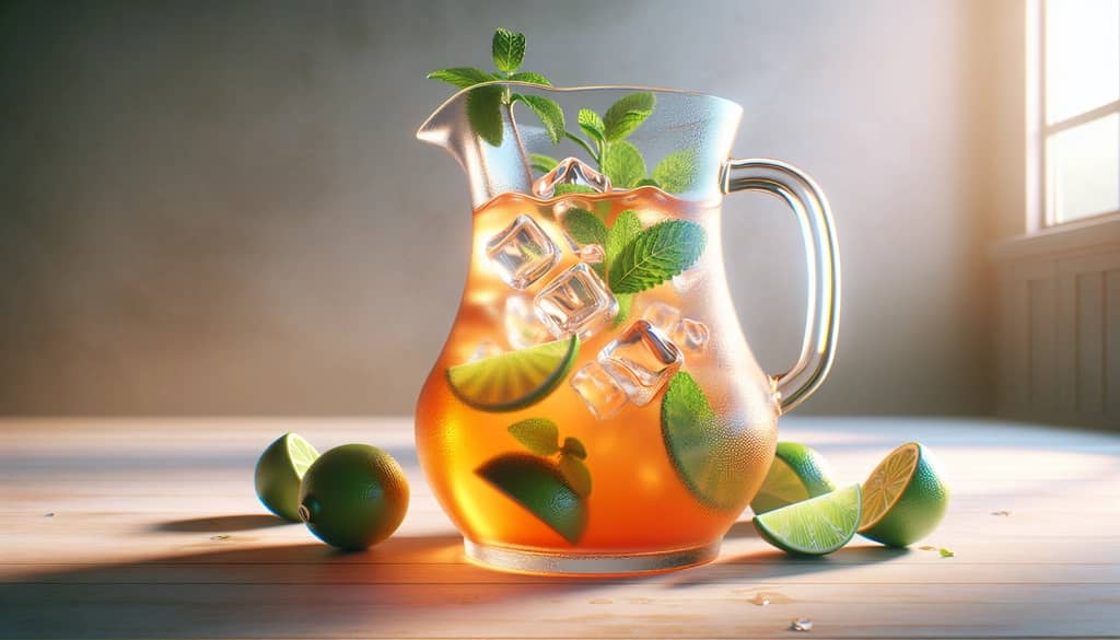 teko koktail tiki mai tai dengan hiasan