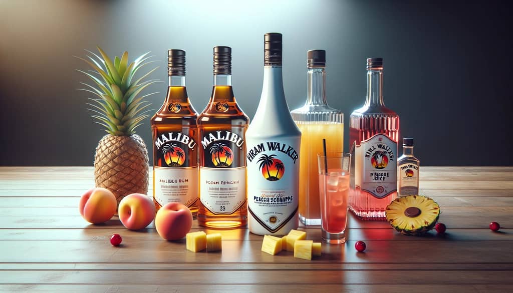 ingredients malibu rum peach schnapps pineapple cranberry