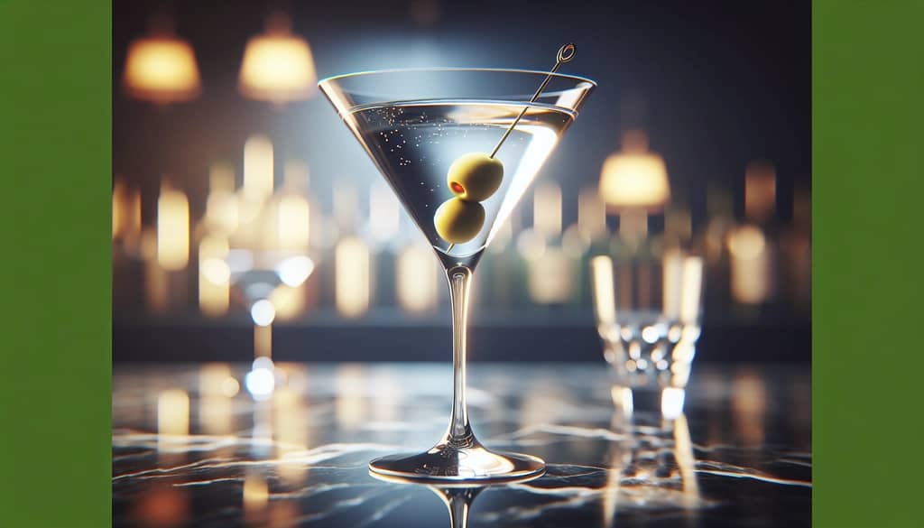 Martini glass with Castelvetrano olive