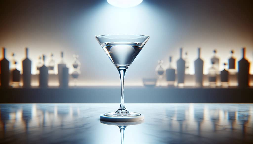 copa de martini forma cónica diseño clásico