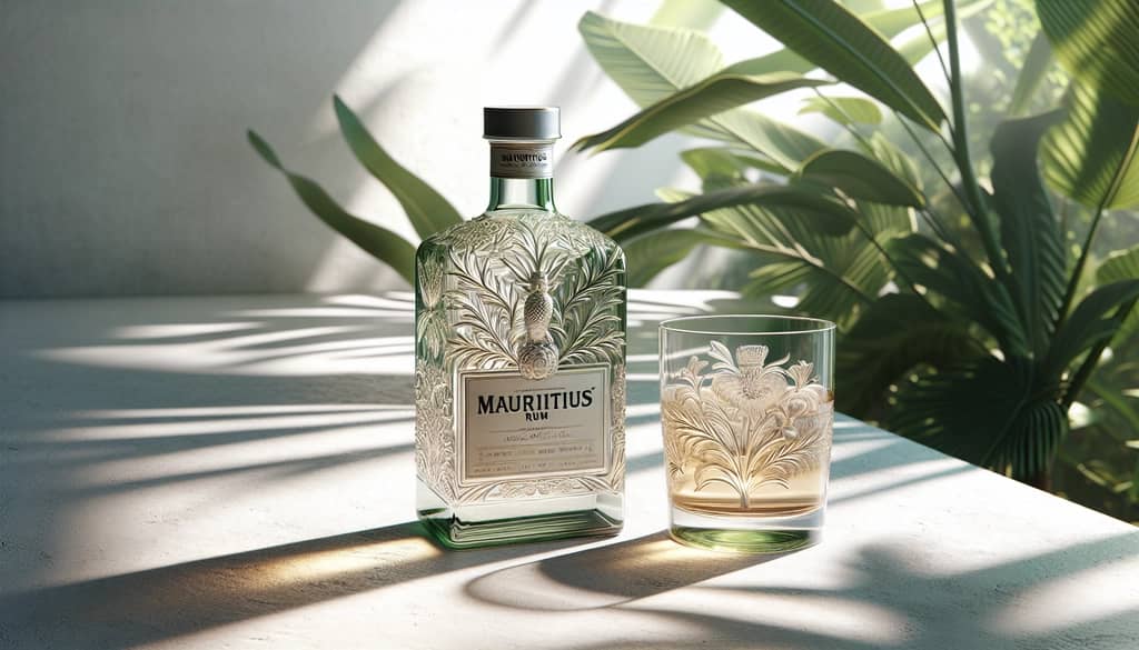 mauritius rum bottle glass island